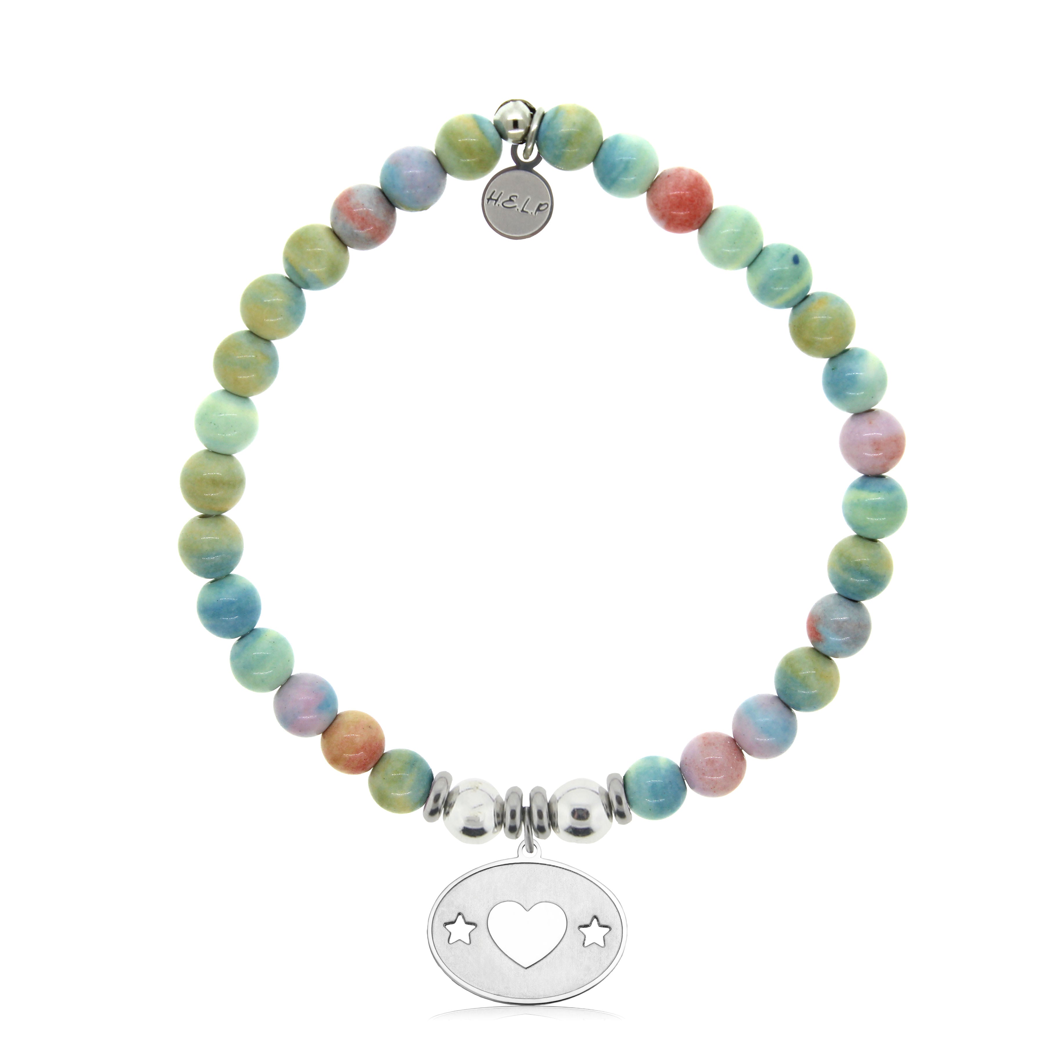 HELP by TJ Your Special Day Charm with Pastel Jade Charity Bracelet