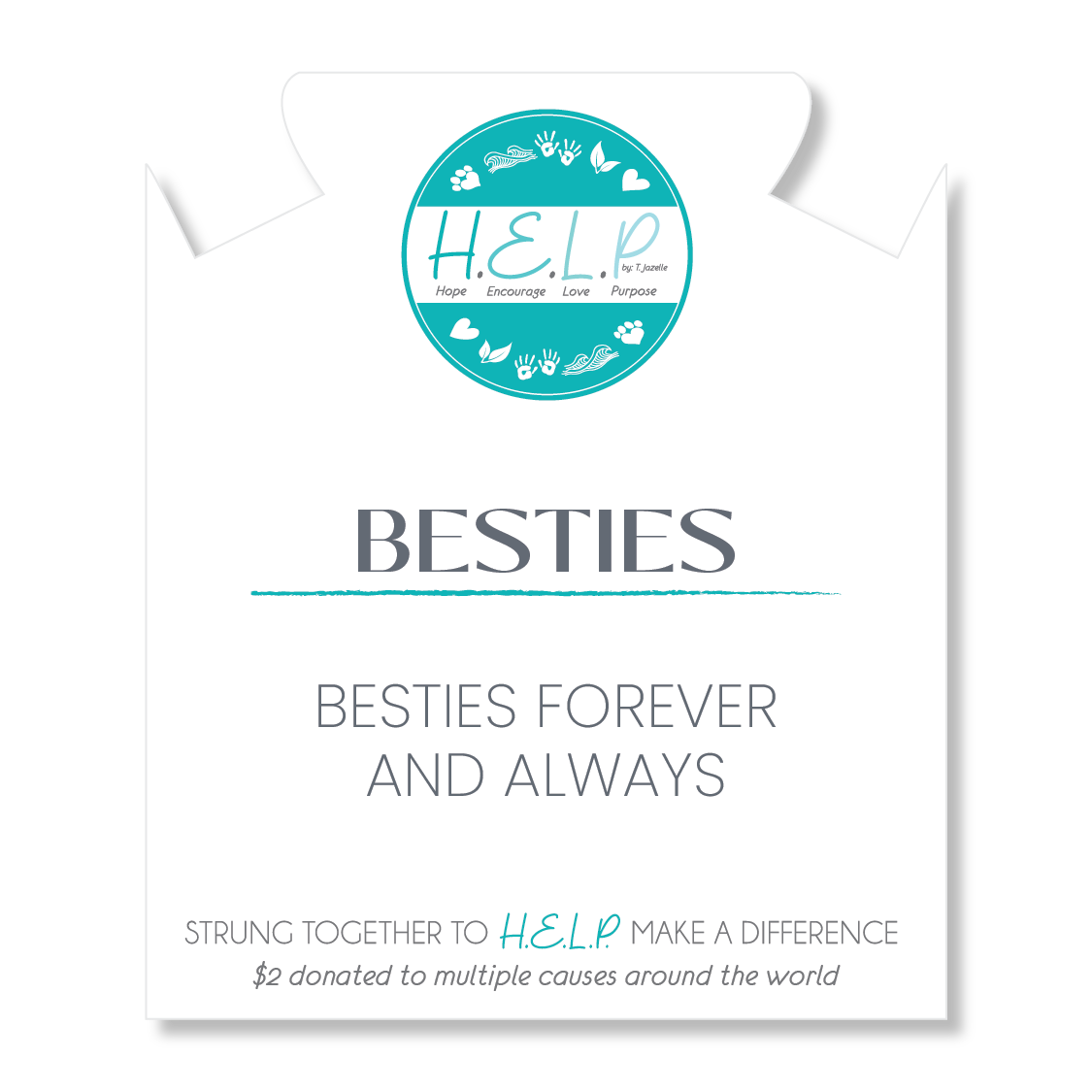 HELP by TJ Besties Stacker with Sky Blue Agate