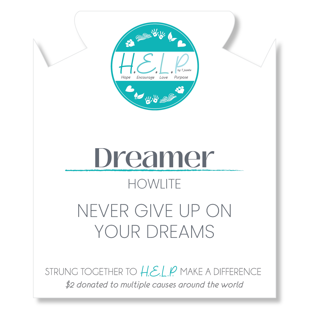 HELP by TJ Dreamer Stacker with Howlite