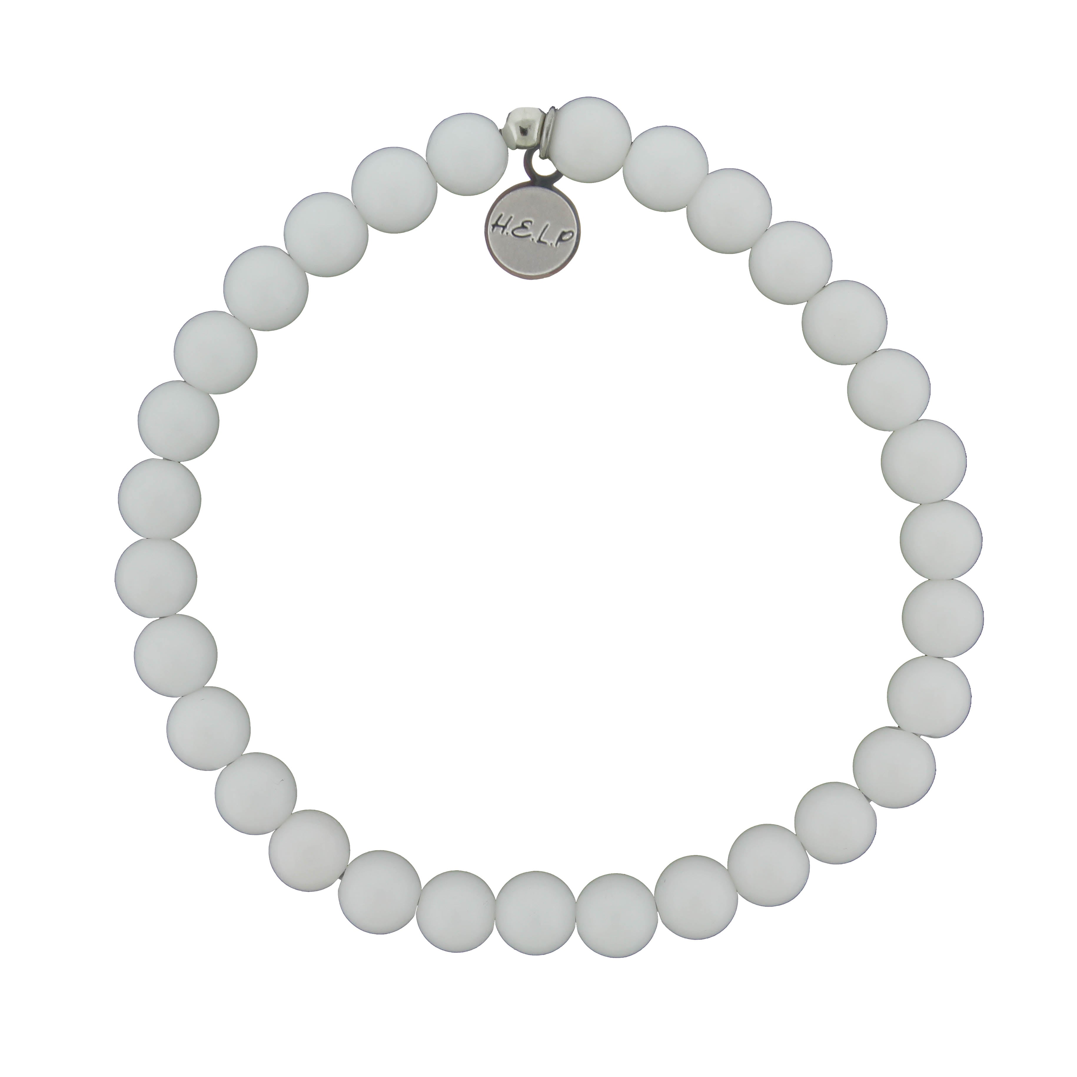 HELP by TJ Good Energy White Jade Stacker