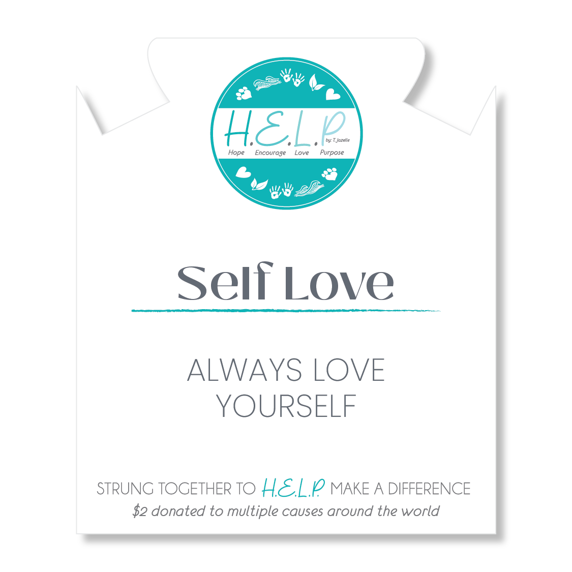 HELP by TJ Self Love Stacker with Blue Opalescent