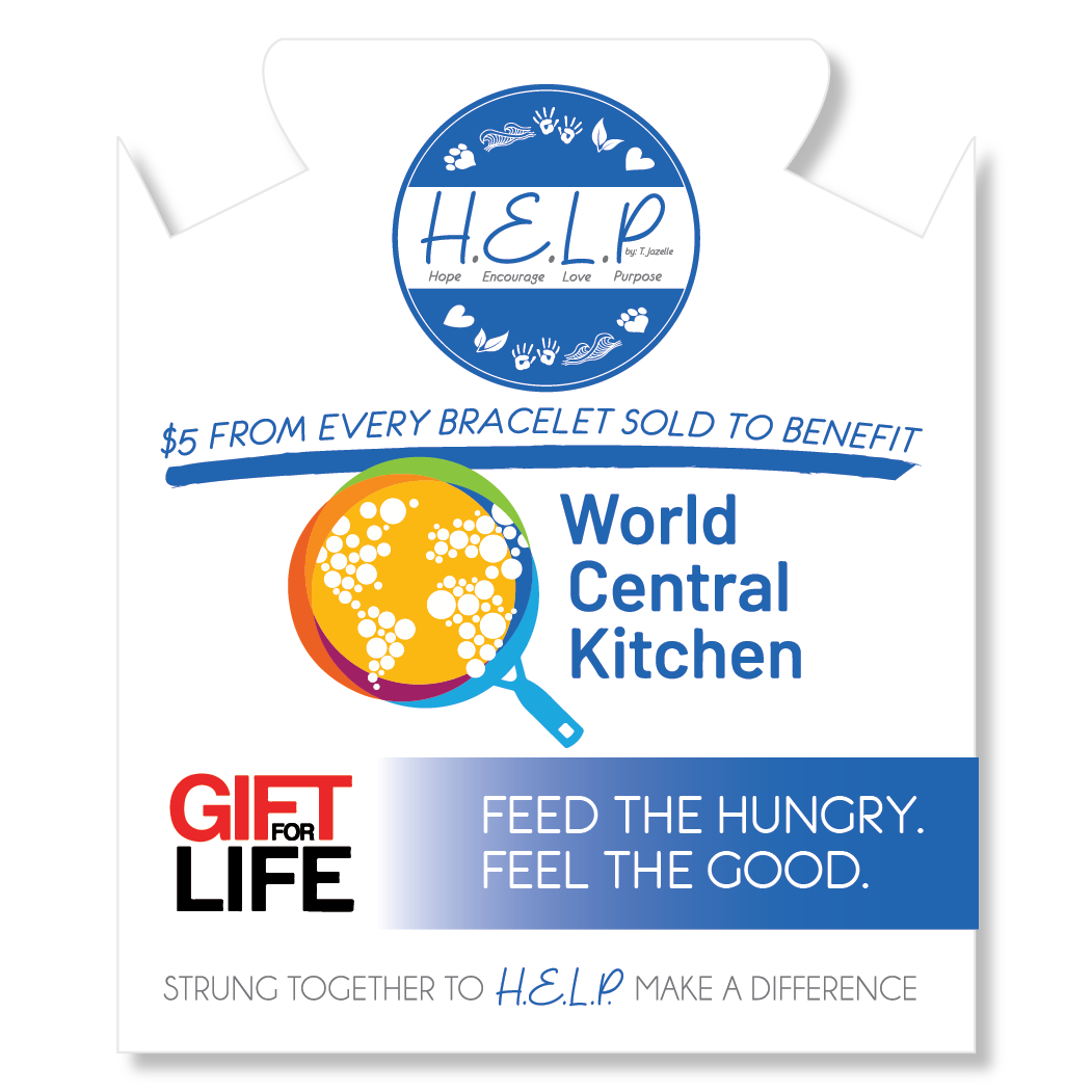 HELP by TJ World Central Kitchen Charm with Pastel Magnesite Bracelet