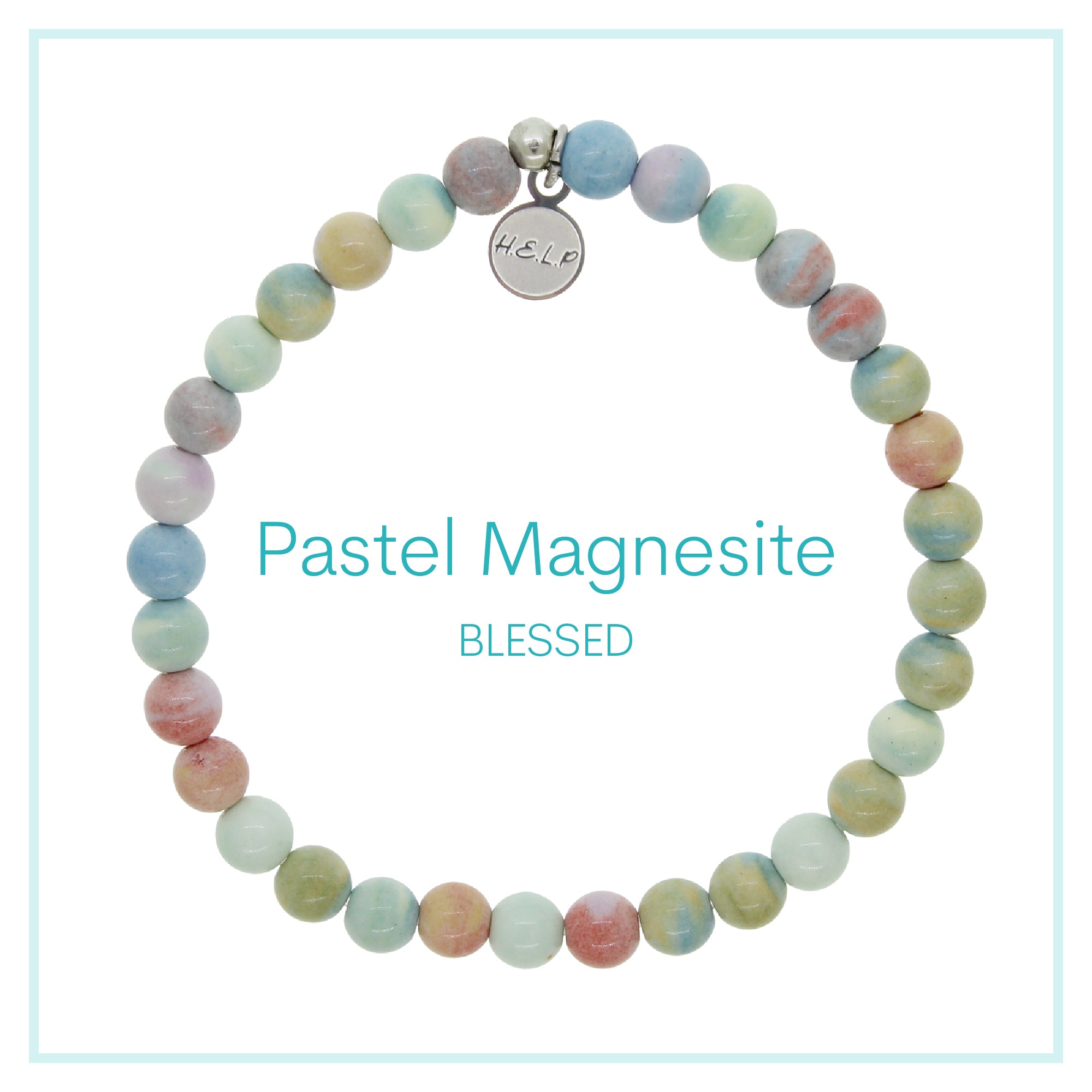 Pastel Magnesite Beaded Charity Charm Bracelet Collection