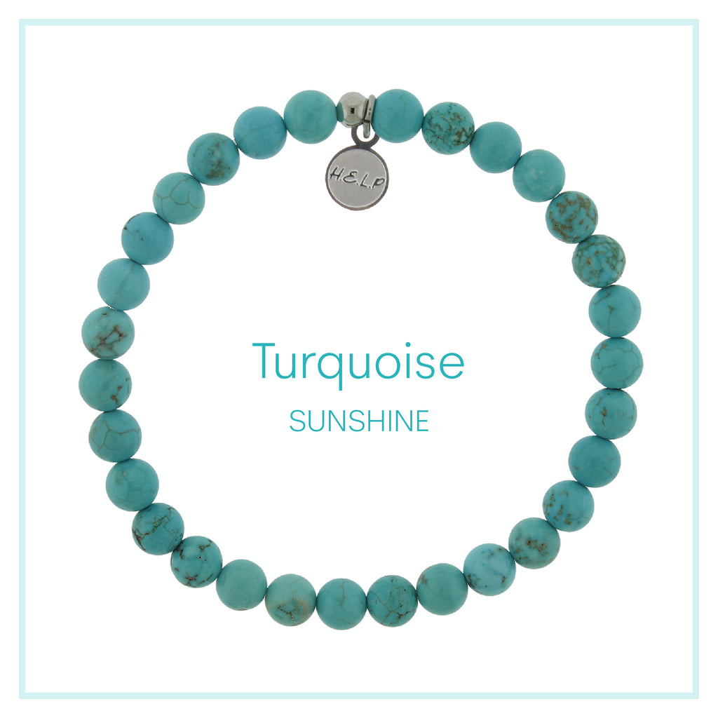 Turquoise Beaded Charity Charm Bracelet Collection
