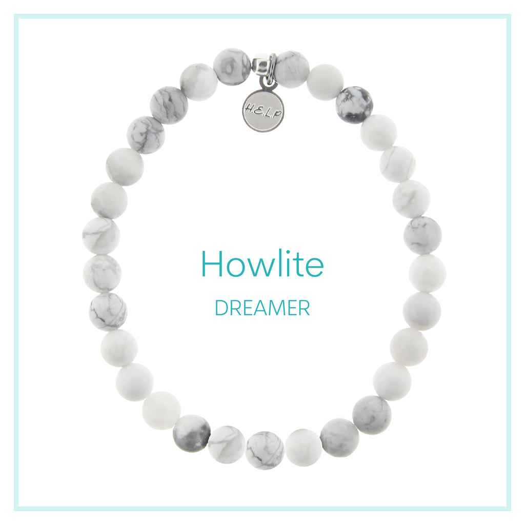 Howlite Beaded Charity Charm Bracelet Collection