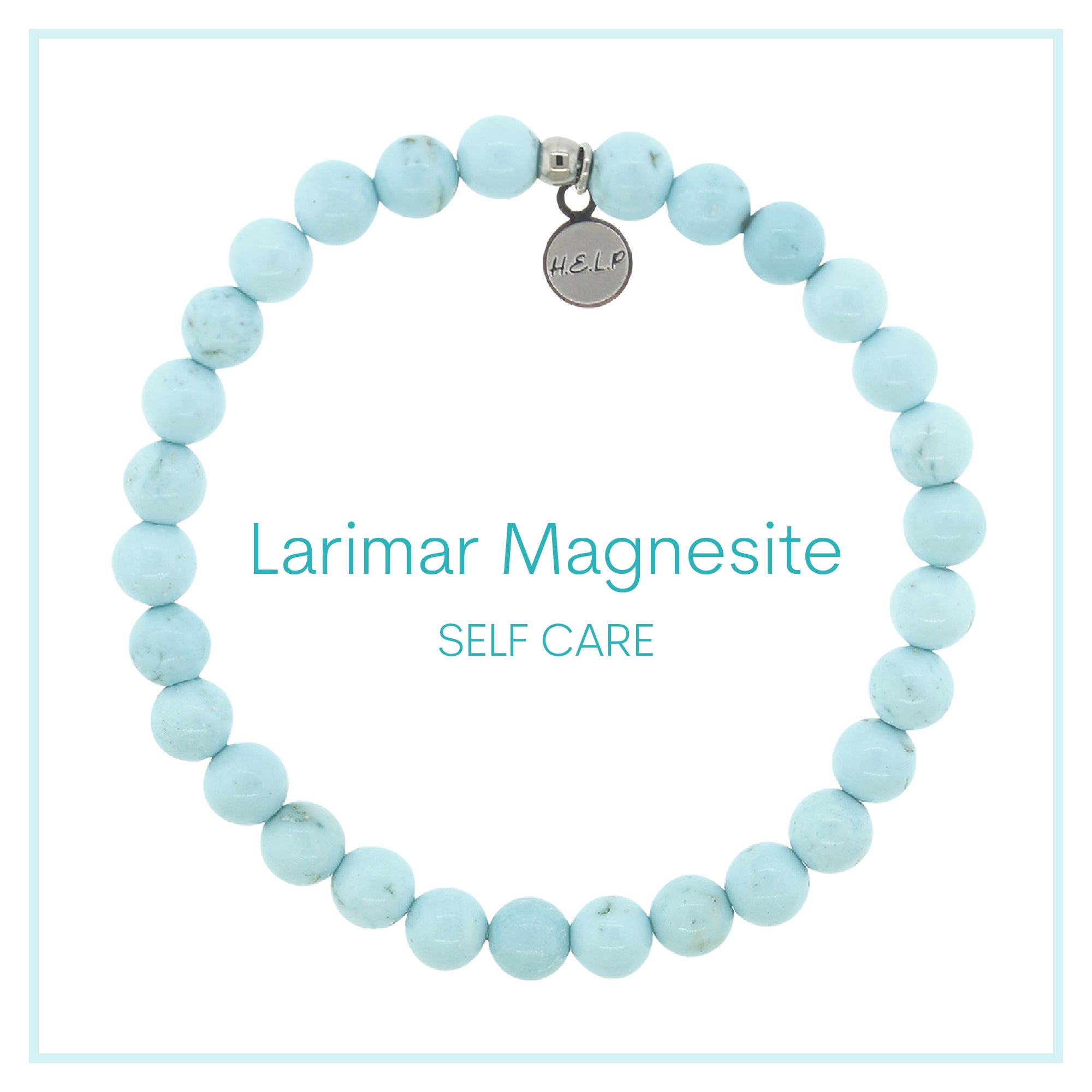 Larimar Magnesite Beaded Charity Charm Bracelet Collection