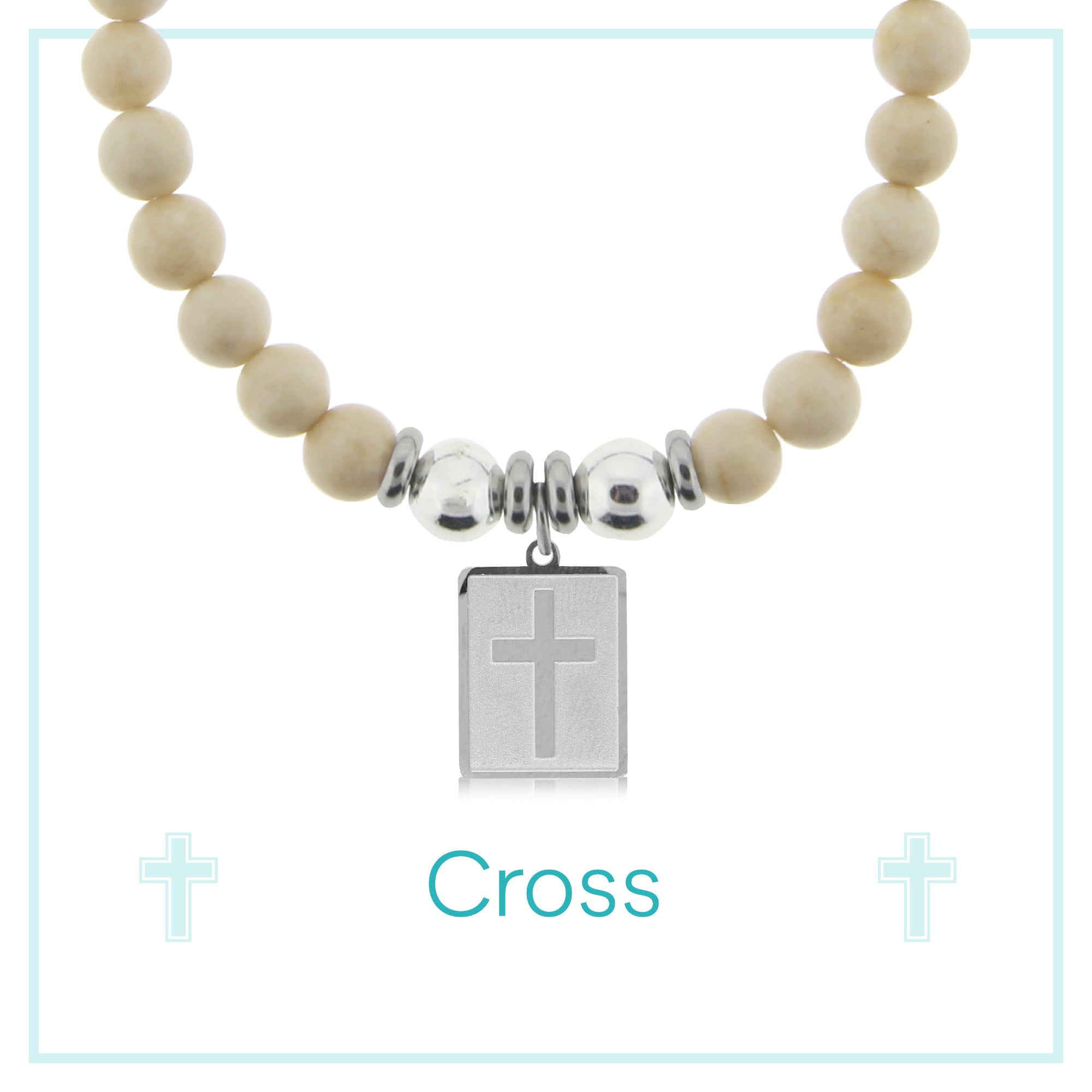 Cross Rectangle Charity Charm Bracelet Collection