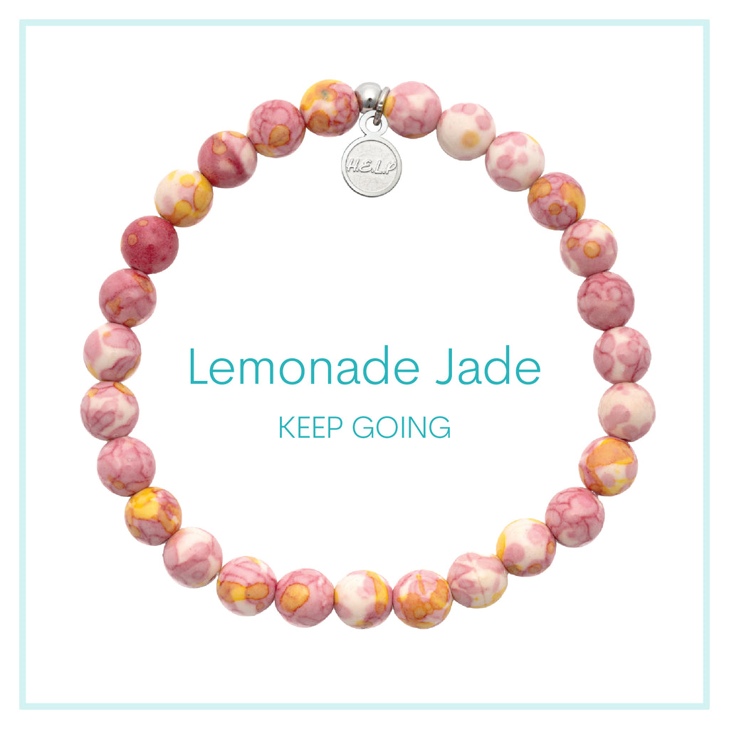 Lemonade Jade Beaded Charity Charm Bracelet Collection