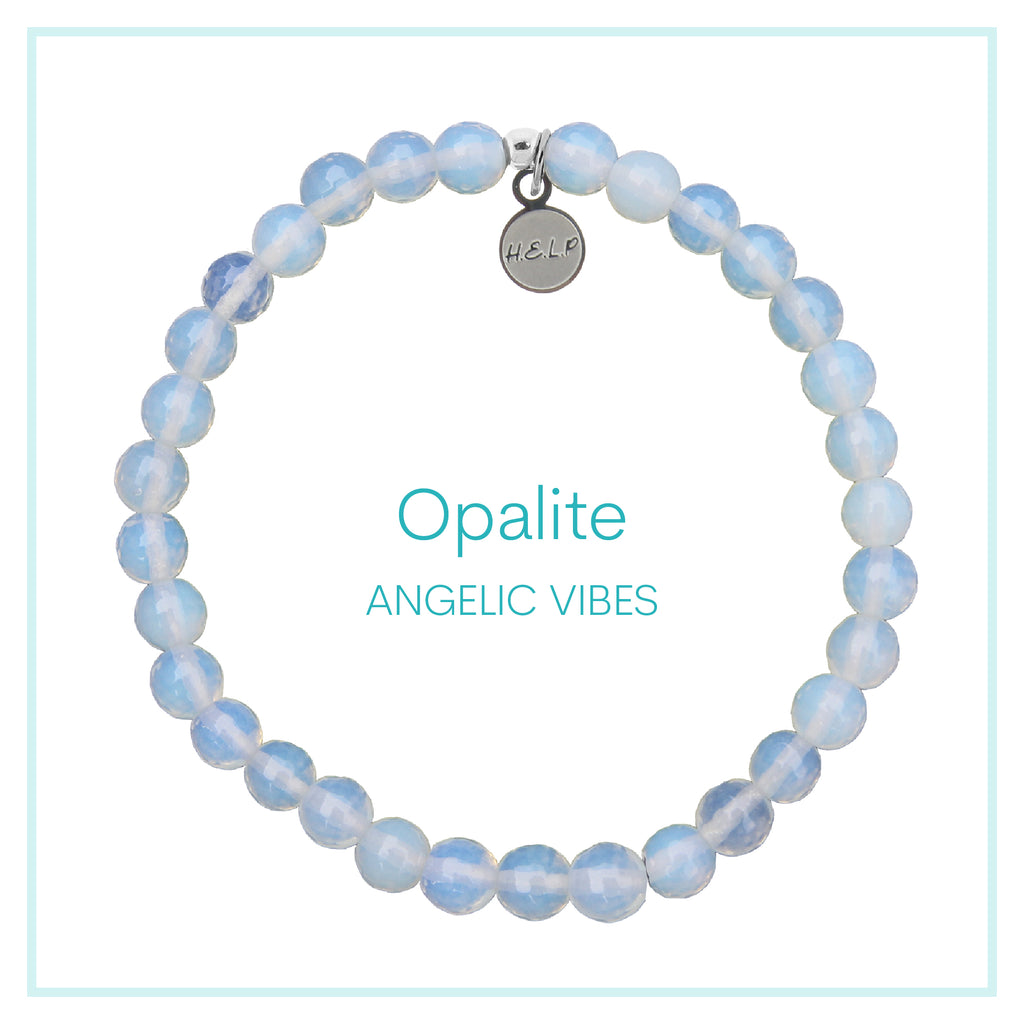 Opalite Beaded Charity Charm Bracelet Collection