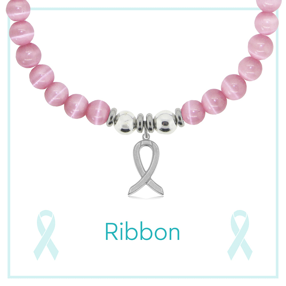 Cancer Ribbon Charity Charm Bracelet Collection