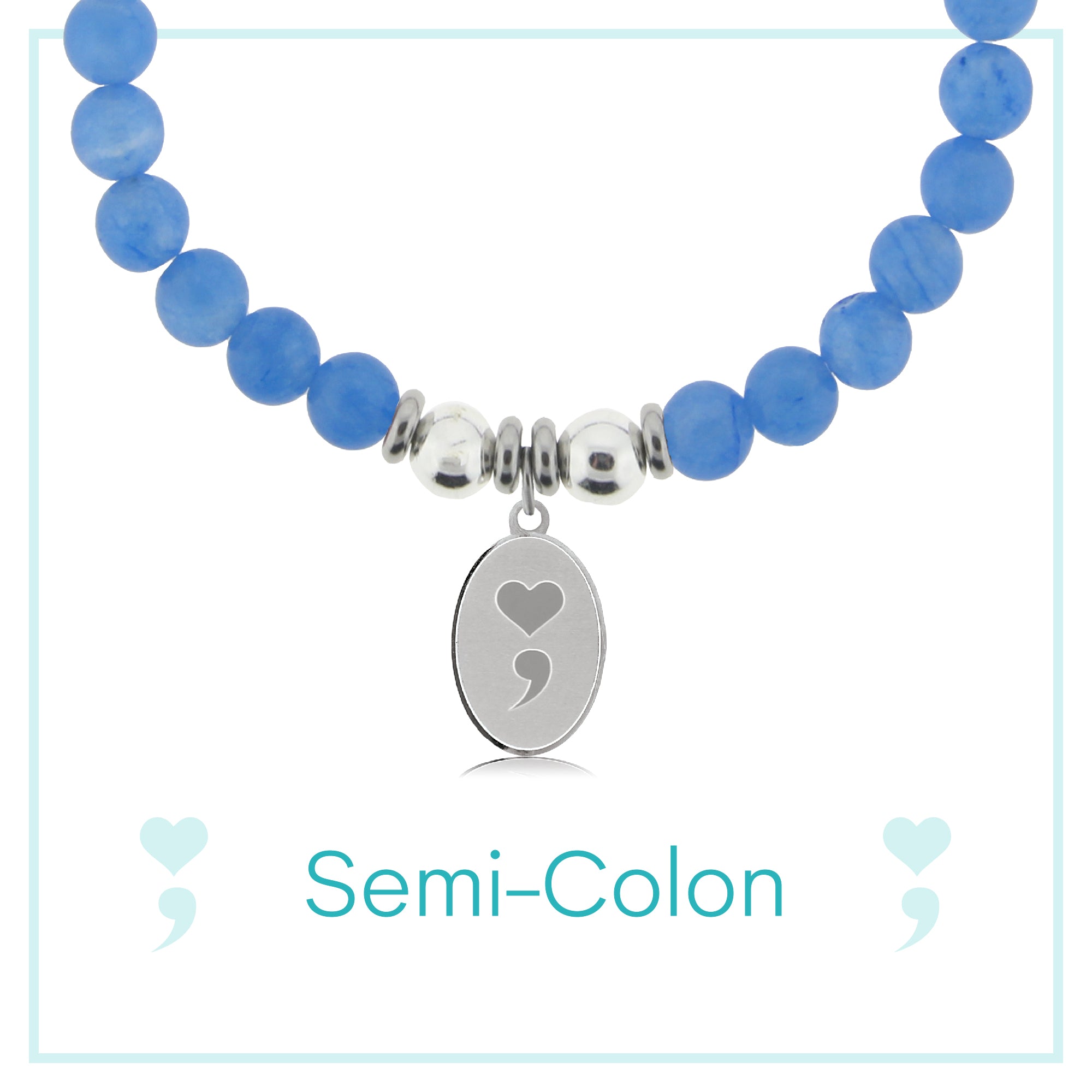 Semi Colon Charity Charm Bracelet Collection