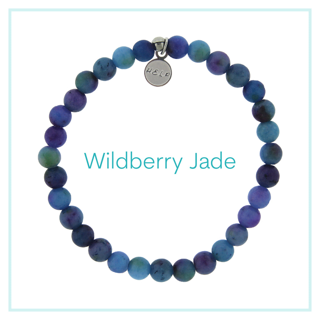 Wildberry Jade Beaded Charity Charm Bracelet Collection