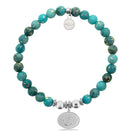 HELP by TJ Anchor Charm with Blue Opal Jade Charity Bracelet