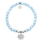 HELP by TJ Anchor Charm with Blue Selenite Charity Bracelet