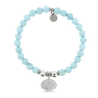 HELP by TJ Anchor Charm with Larimar Magnesite Charity Bracelet