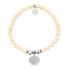 HELP by TJ Anchor Charm with Natural Selenite Charity Bracelet