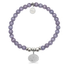 HELP by TJ Anchor Charm with Purple Cats Eye Charity Bracelet