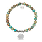 HELP by TJ Anchor Charm with Turquoise Jasper Charity Bracelet