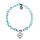 HELP by TJ Angel Blessings Charm with Aqua Cats Eye Charity Bracelet