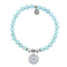 HELP by TJ Angel Blessings Charm with Larimar Magnesite Charity Bracelet