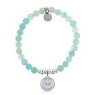 HELP by TJ Angel Blessings Charm with Light Blue Agate Charity Bracelet