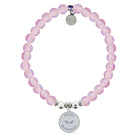 HELP by TJ Angel Blessings Charm with Pink Glass Shimmer Charity Bracelet