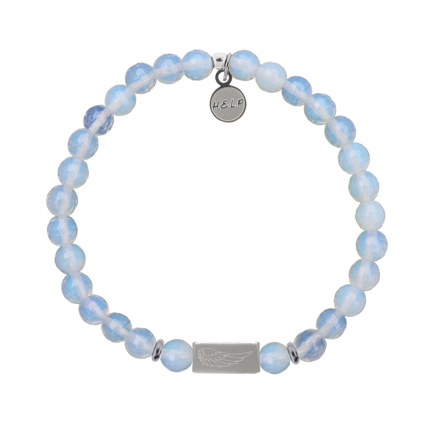 HELP by TJ Angel Number 111 Intuition Charm with Opalite Charity Bracelet