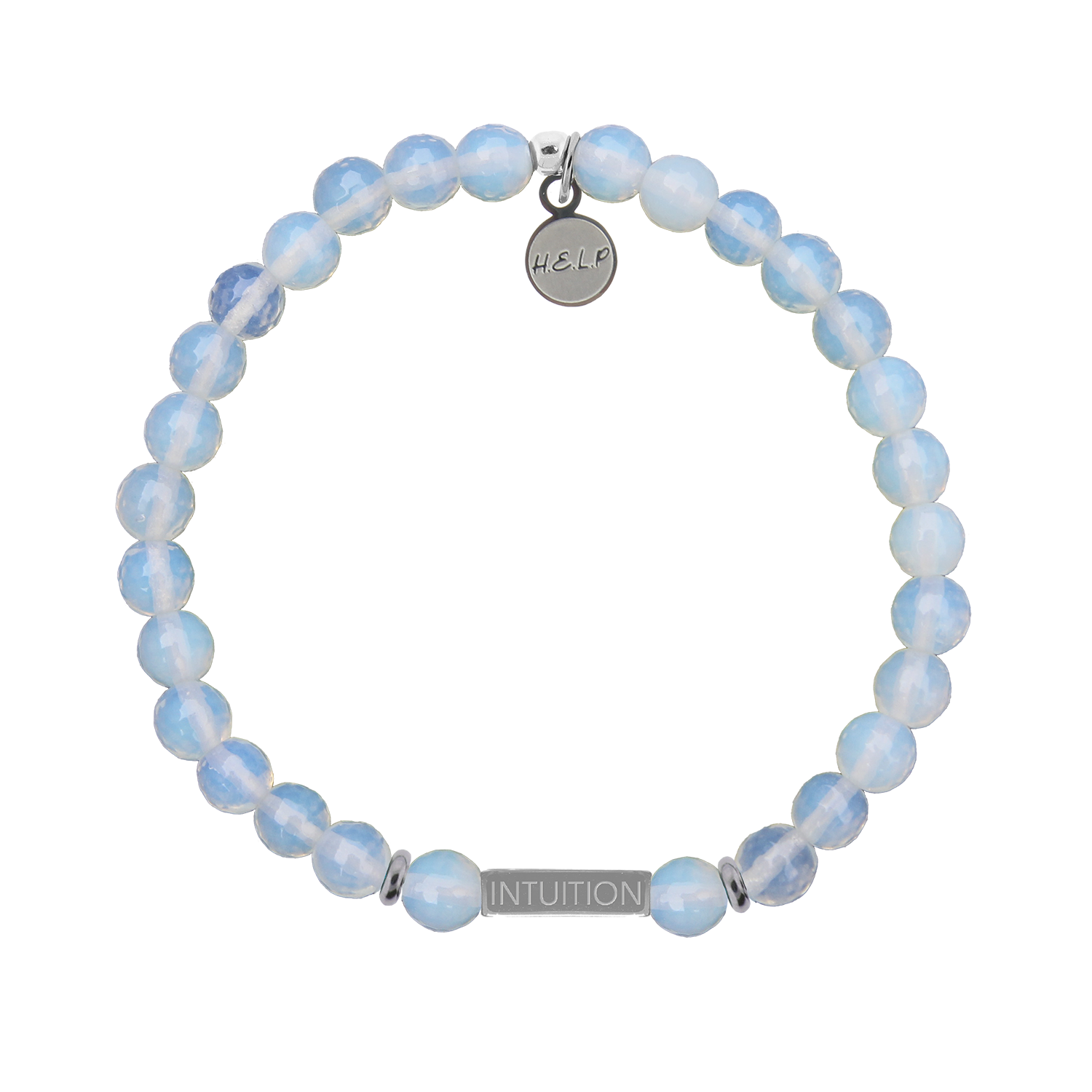 HELP by TJ Angel Number 111 Intuition Charm with Opalite Charity Bracelet