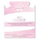 HELP by TJ Angel Number 555 Change Charm with Pink Cats Eye Charity Bracelet