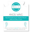 HELP by TJ Angel Wing Cutout Charm with Blue Selenite Charity Bracelet