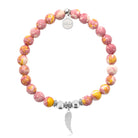 HELP by TJ Angel Wing Cutout Charm with Lemonade Jade Charity Bracelet