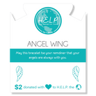 HELP by TJ Angel Wing Cutout Charm with Multi Amazonite Charity Bracelet