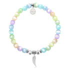 HELP by TJ Angel Wing Cutout Charm with Multi Selenite Charity Bracelet