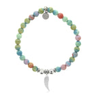 HELP by TJ Angel Wing Cutout Charm with Pastel Magnesite Charity Bracelet