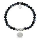 HELP by TJ Angel Wings Charm with Black Crystal Charity Bracelet