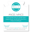 HELP by TJ Angel Wings Charm with Blue Selenite Charity Bracelet