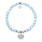 HELP by TJ Angel Wings Charm with Blue Selenite Charity Bracelet