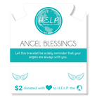 HELP by TJ Angel Wings Charm with Green Crystal Charity Bracelet