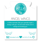 HELP by TJ Angel Wings Charm with Holiday Jade Charity Bracelet