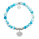 HELP by TJ Angel Wings Charm with Peppermint Jade Charity Bracelet