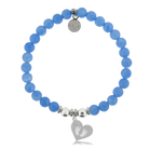 HELP by TJ Baby Feet Charm with Azure Blue Jade Charity Bracelet