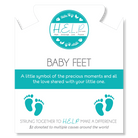 HELP by TJ Baby Feet Charm with Azure Blue Jade Charity Bracelet