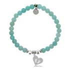 HELP by TJ Baby Feet Charm with Baby Blue Quartz Charity Bracelet