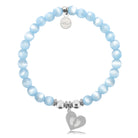 HELP by TJ Baby Feet Charm with Blue Selenite Charity Bracelet