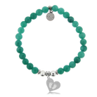 HELP by TJ Baby Feet Charm with Caribbean Jade Charity Bracelet