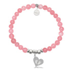 HELP by TJ Baby Feet Charm with Cherry Jade Charity Bracelet