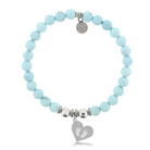 HELP by TJ Baby Feet Charm with Larimar Magnesite Charity Bracelet