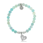 HELP by TJ Baby Feet Charm with Light Blue Agate Charity Bracelet