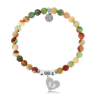 HELP by TJ Baby Feet Charm with Multi Agate Charity Bracelet