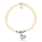 HELP by TJ Baby Feet Charm with Natural Selenite Charity Bracelet